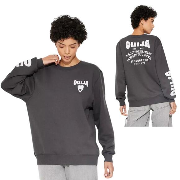 Ouija Board '24 Graphic Pullover Sweatshirt Women's Black Size XXS - Picture 1 of 7